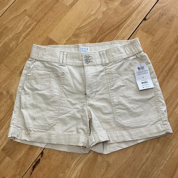 Time and Tru Pants - Tan Cargo Shorts Size 4 NWT